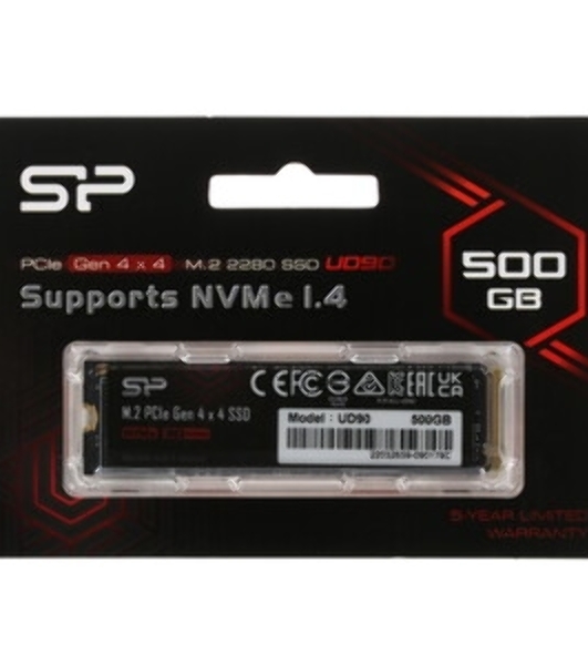 Накопитель SSD Silicon Power PCI-E 4.0 x4 500Gb SP500GbP44UD9005 M-Series UD90 M.2 2280