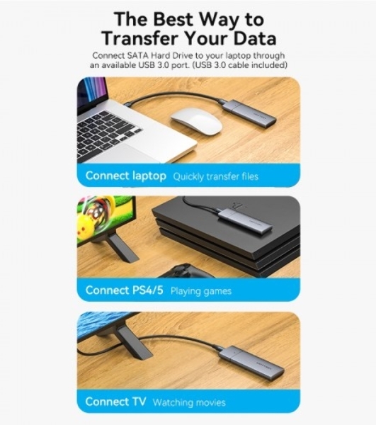 Корпус для SSD Vention USB 3.1 Gen 2-C M.2 NGFF (B-Key/B&M Key) Серый