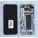 Дисплей для Samsung Galaxy S8 Plus SM-G955F черный с голубой рамкой, фото 1