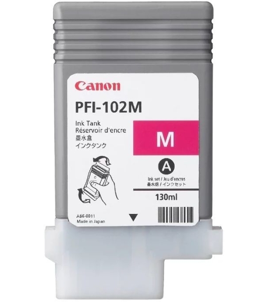 Картридж струйный Canon PFI-102M (0897B001) пурпурный (130 мл.) для Canon imagePROGRAF iPF605, iPF610., iPF650, iPF655, iPF710, iPF755, LP17, iPF510