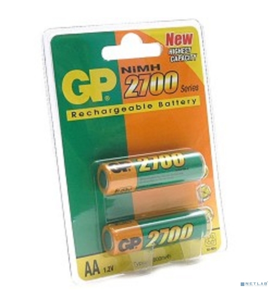 Аккумулятор GP Rechargeable NiMH 270AAHC 2700mAh AA (2шт. уп) (GP 270AAHC-2DECRC2)