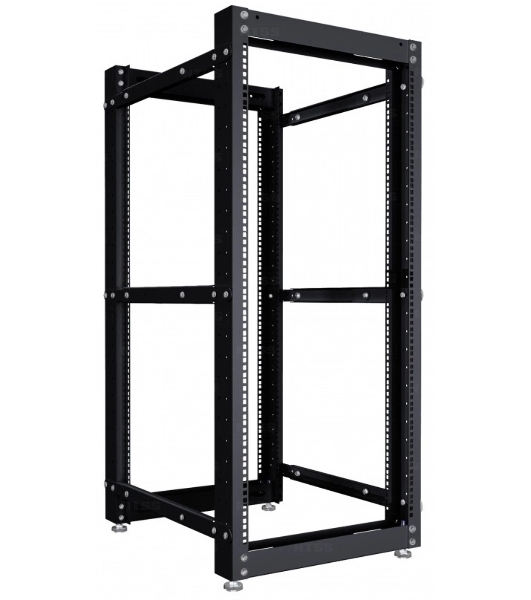 Стойка двухрамная NTSS NTSS-2POR24U/600-1000-BL 24U 550 мм x 1000 мм 600 кг черный