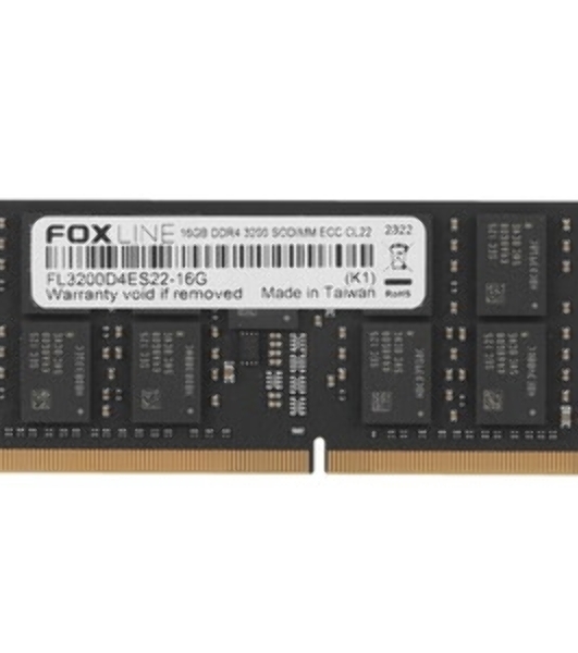 Оперативная память Foxline, DDR4, 16GB (1x16 GB), 3200 MHz, CL22, SO-DIMM