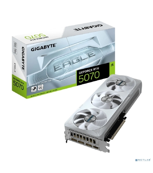 Видеокарта Gigabyte PCI-E GV-N5070EAGLEOC ICE-12GD 1.0 NVIDIA GeForce RTX 5070 12Gb 192bit GDDR7 2805/28000 HDMIx1 DPx3 HDCP Ret