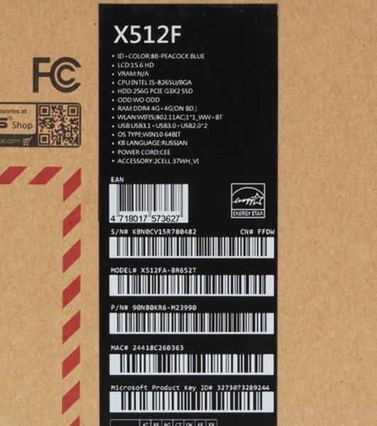 Материнская плата для Asus X512FA 4G/I5-8265U 90NB0KR0-R00090