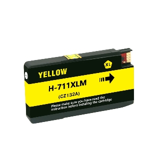 Картридж струйный NVPrint 711 (NV-CZ132A) Yellow для HP Designjet T120/T520 (27 мл) совместимый
