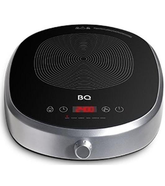 Плита настольная электрическая BQ HP121SS серый, 2.4 кВт, индукция, конфорки - 1, стеклокерамика, сенсор, поворотные переключатели
