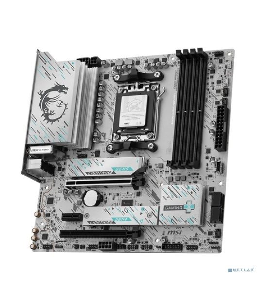 Материнская плата MSI B850M GAMING PLUS WIFI, AM5, AMD B850, 4xDDR5, 4xSATA, 2xM.2, 1xPCIe 5.0 x16, 1xPCIe 4.0 x4, 1xPCIe 3.0 x1, 1xDP, 1xHDMI, 1x5Gb LAN, Wi-Fi 7, Bluetooth 5.4, 3xUSB-C 10Gbps, 3xUSB-A 10Gbps, 3xUSB-A 5Gbps, 3x3.5 мм, 7.1, mATX