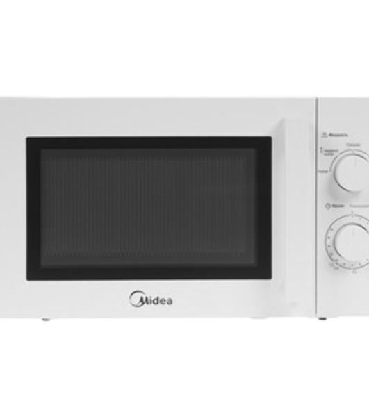 Микроволновая печь Midea MM720CY6-W белый, 20 л, 700 Вт, переключатели - поворотный механизм