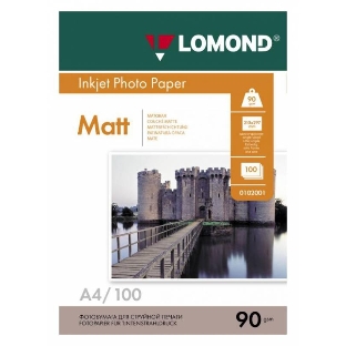 Фотобумага Lomond односторонняя матовая A4/90/100л.