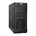 Компьютерный корпус Miditower ExeGate CP-603UB Black, ATX, (CP450W, 80мм), 2*USB+2*USB 3.0, Audio, замок блокировки кнопки питания, фото 1