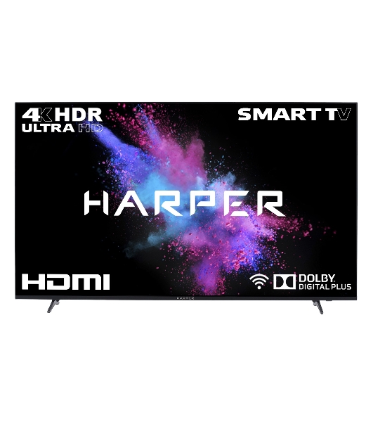 Телевизор Harper 50' 50U750TS черный LED 4K UHD 60Hz Smart TV Android 1.5GB/8GB