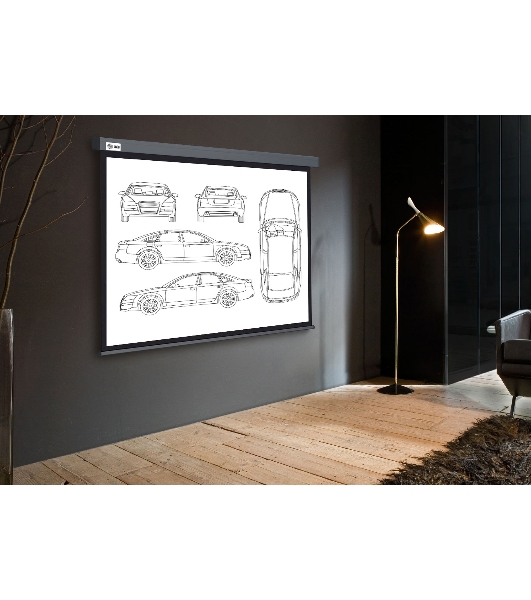 Экран Cactus 168x299см Wallscreen CS-PSW-168X299-SG 16:9 настенно-потолочный рулонный серый