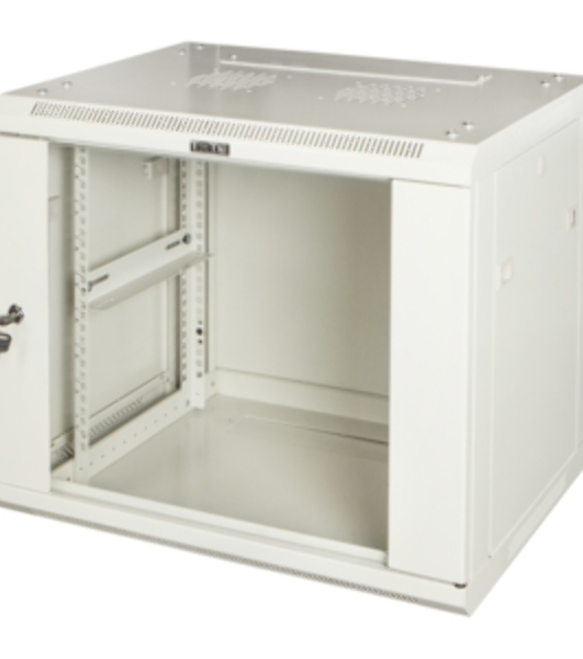 Шкаф коммутационный Lanmaster Pro (TWT-CBWPG-15U-6X4-GY) настенный 15U 600x450 мм пер. дв. стекл 60 кг серый 350 мм 768 мм IP20 металл