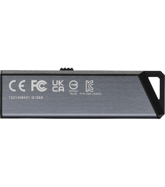 Флешка USB ADATA UE800 (AELI-UE800-128G-CSG), 128Gb, Type-C USB 3.2, R/W 1000/550, серебристый