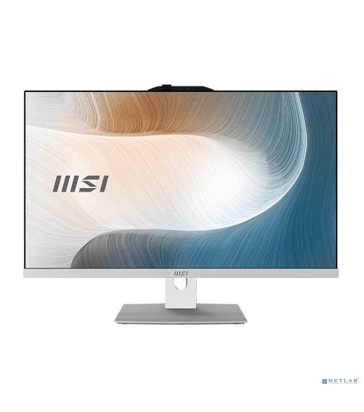 Моноблок MSI Modern AM272P 1M-677XRU 27' Full HD Core 3 100U (1.2) 8Gb SSD 512Gb Graphics без ОС GbitEth WiFi BT 120W клавиатура мышь Cam белый 1920x1080 (9S6-AF8232-1032)