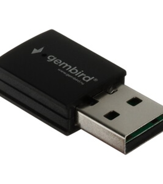 Сетевой адаптер Wi-Fi+Bluetooth Gembird WNP-UA-017, 150 Мбит, мини, USB, 802.11b/a/g/n/ac, RTL87