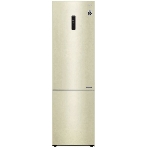 Холодильник LG GA-B509CESL бежевый глянцевый двухкамерный 277/107л морозилка снизу, No Frost, фото3