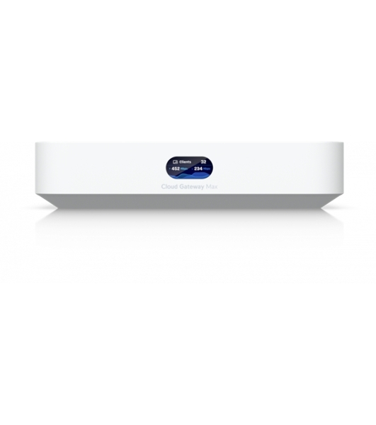 Маршрутизатор Ubiquiti UniFi Cloud Gateway Max 512Gb 4 ядра (1,5 ГГц), 4х 2.5G RJ45, 1х 2.5G RJ45, SSD 512 Gb