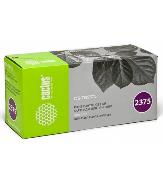 Картридж лазерный Cactus CS-TN2375 черный (2600 стр.) для Brother DCP L2500/L2520/L2540/L2560