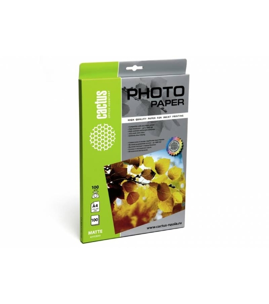 Фотобумага Cactus CS-MA4100100 A4/100г/м2/100л. матовая для струйной печати