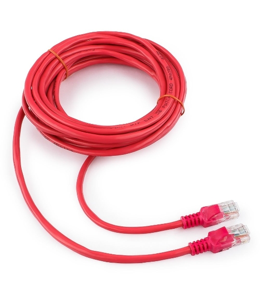 Патч-корд UTP Cablexpert cat.5e, 5м, литой, многожильный, розовый