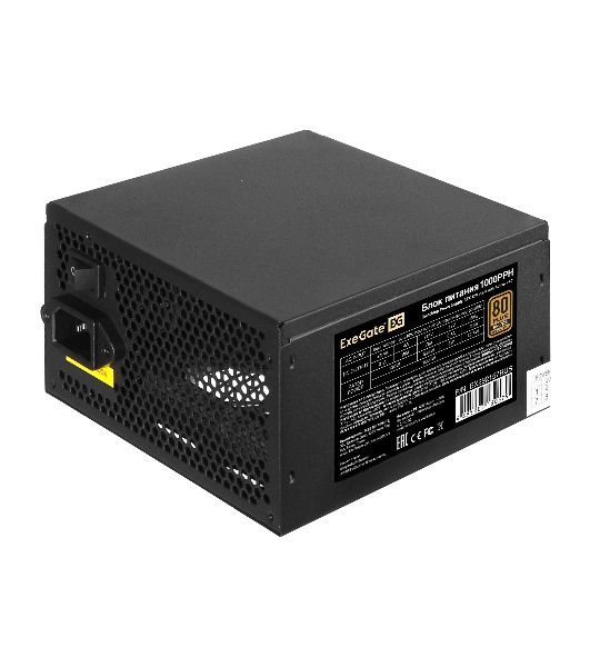 Блок питания ExeGate 1000PPH-OEM (EX292157RUS-OEM-S), 1000Вт, 80 PLUS Bronze, 120мм, черный