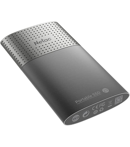 Внешний SSD Netac Z9, 2TB, USB 3.2 Gen 2 Type-C, R/W 550/480, черный
