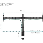 Кронштейн для монитора Kromax CASPER-508 черный 4 шт/уп. 10'-32', max 2x10 кг, 6 ст св., нак. ±80°, пов. 360°, max VESA 100x100 мм., фото11