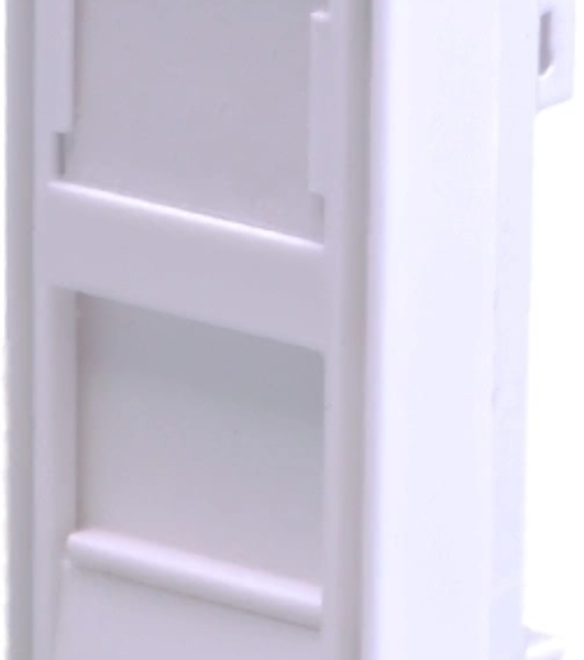 Панель Suprlan 10-0319-1, лицевая со шторкой 22.5x45, 1xKeystone ABS пластик, белый