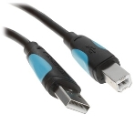 Кабель Vention USB 2.0 AM/BM - 1м. черный VAS-A16-B100, фото4