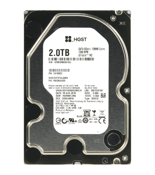 Жесткий диск Western Digital 2Tb 7200 rpm Ultrastar 7K2 (HUS722T2TALA604) SATA 6Gb/s, 128mb buffer, 3.5' 1W10002