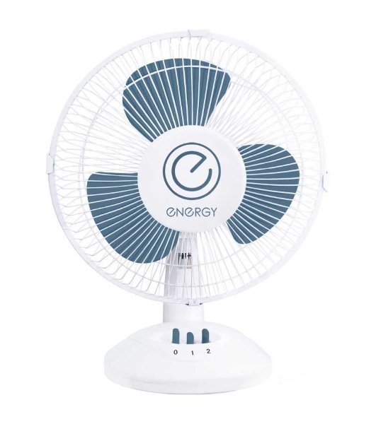 Вентилятор Energy EN-0605 белый/синий, настольный, 32 Вт, 2 скорости, 23 см