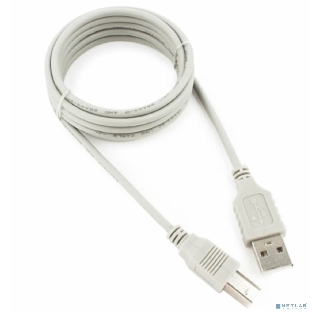 Кабель USB2.0 Cablexpert CC-USB2-AMBM-6-N, AM/BM, медь, 1.8м, серый, пакет