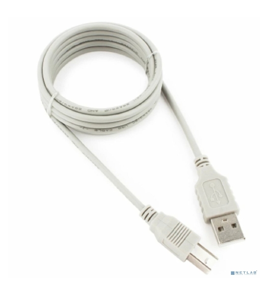 Кабель USB2.0 Cablexpert CC-USB2-AMBM-6-N, AM/BM, медь, 1.8м, серый, пакет