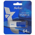 Флешка USB Netac U182 Blue (NT03U182N-064G-32BL), 64Gb, USB 3.0, R/W 70/30, белый/синий, фото6