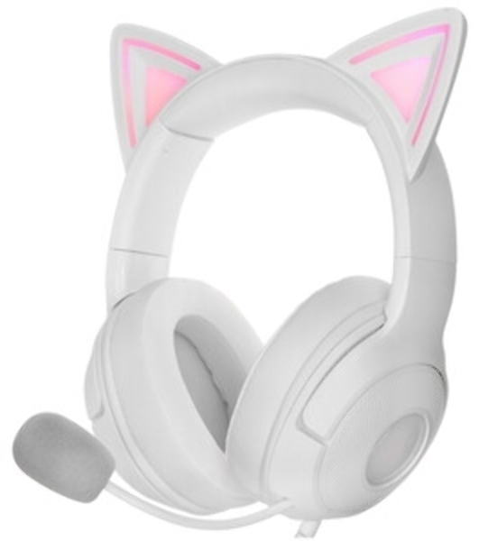 Гарнитура Razer Kraken Kitty V2 Белый, проводная, USB, подсветка