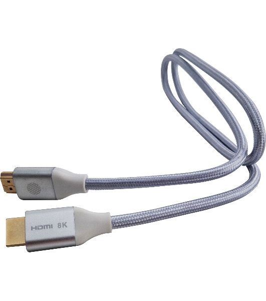 Кабель аудио-видео Cactus CS-HDMI.2.1-1 HDMI (m)/HDMI (m) 1м. позолоченные контакты серебристый