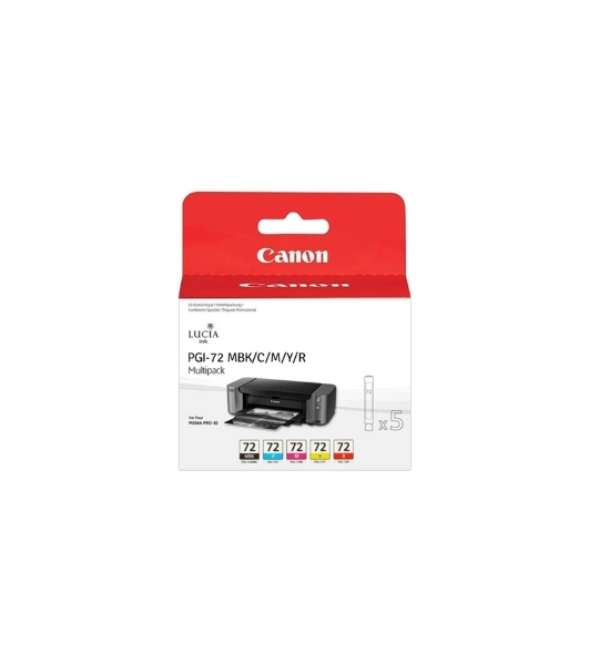 Картридж струйный CANON PGI-72 MBK/C/M/Y/R MULTIPACK (1640 стр. 13 мл) для CANON PRO-10