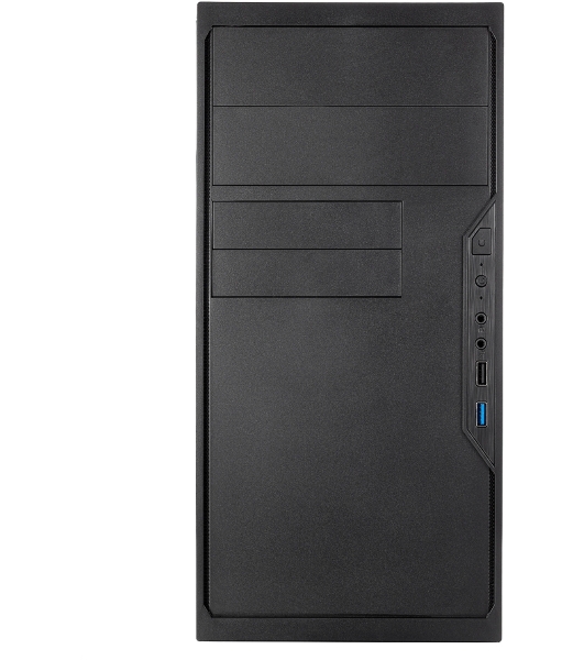 Корпус Foxline FL-733R-450W, Mini-Tower, чёрный, БП 450 Вт