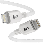 Кабель GCR PREMIUM 3.0m TypeC/Lightning MFI POWER DELIVERY 18 W, быстрая зарядка, белый силикон, AL case белый, белый ПВХ, GCR-53756, фото4