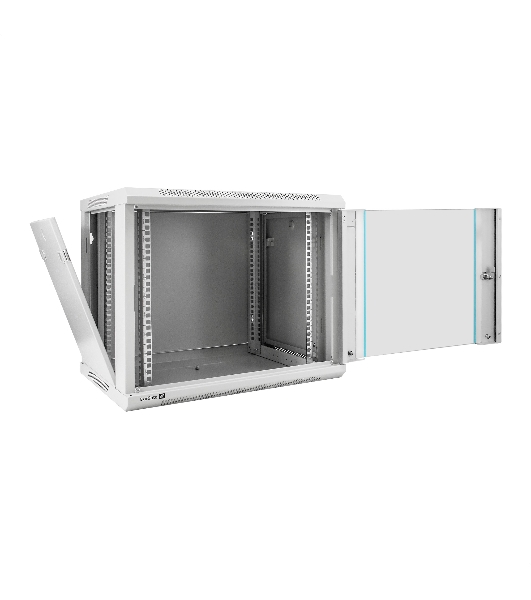Шкаф телекоммуникационный 19' настенный 9U ExeGate EC-WM-9U.450.G.GREY (19', 9U, 600x450x500 мм (ШхГхВ), передняя дверь закаленное стекло, съемные боковые панели, пыле- и влагозащита IP23, светло-серый RAL 7035)