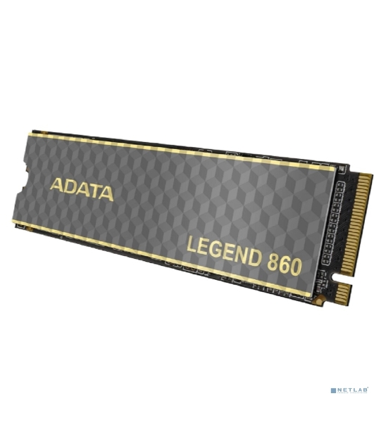 Накопитель SSD ADATA LEGEND 860, 1Tb, PCIe 4.0 x4, 2280, NVMe, R/W 6000/4000, с радиатором