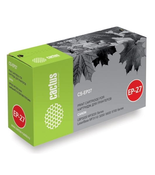 Картридж лазерный Cactus CS-EP27S черный (2500 стр.) для Canon LBP3200/MF3220/3110/3200/5600