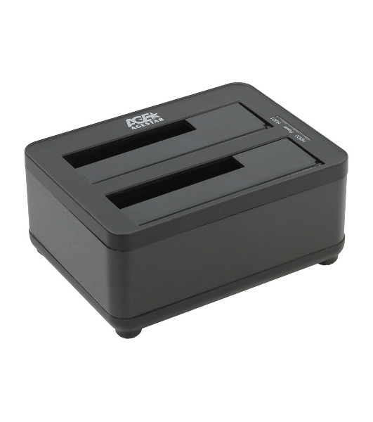 Докстанция 2x2,5'/3,5' SATAIII AgeStar 3UBT8 USB 3.0, пластик, черная