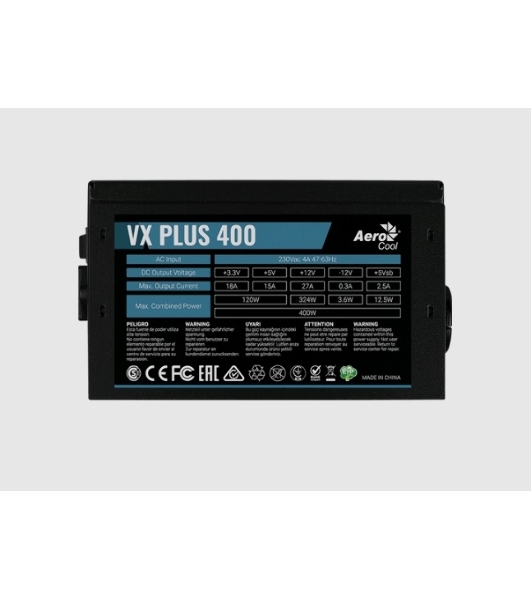 Блок питания Aerocool/Formula VX-400 PLUS, 400Вт, 120мм, черный