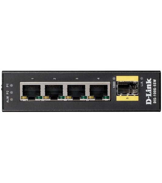 Коммутатор D-Link DIS-100G-5SW/A1A, 4×1 Гбит/с + 1×1 Гбит/с SFP, неуправляемый