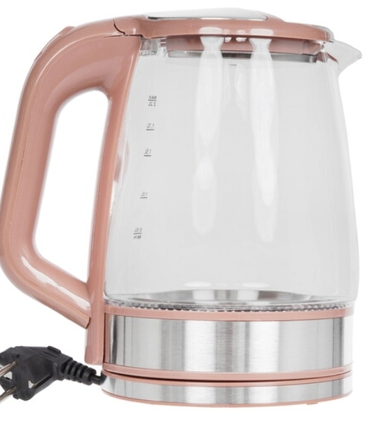 Чайник электрический Sakura SA-2722BR 2,2л,стекл,темный шоколад