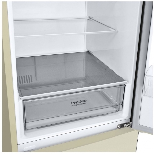 Холодильник LG GA-B509CESL бежевый глянцевый двухкамерный 277/107л морозилка снизу, No Frost