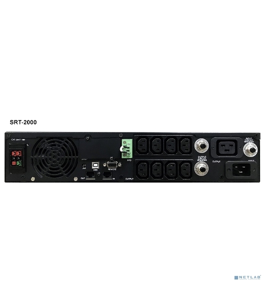 Источник бесперебойного питания Powercom Smart King RT SRT-2000A LCD 1800Вт 2000ВА черный